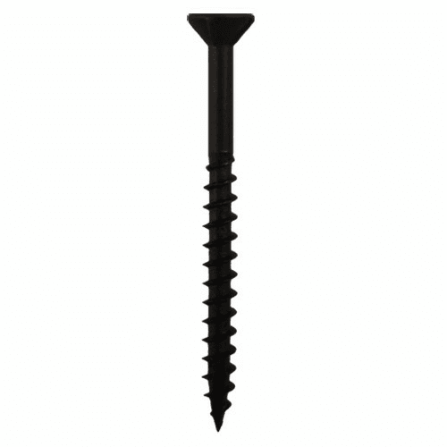 #9 x 3" Flat Head Assembly Screws, Phillips Drive Coarse Thread with Nibs and Type 17 Auger Point, Black, Box of 5 Hundred by Quickscrews - Alt Image 1