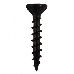 #8 x 1-1/4" Flat Head Assembly Screws, Phillips Drive Coarse Thread with Nibs and Type 17 Auger Point, Black, Box of Hundred by Quickscrews - Alt Image 1