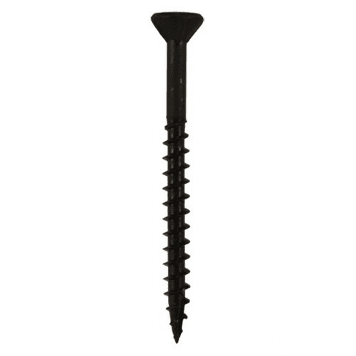 #8 x 1-5/8" Flat Head Assembly Screws, Phillips Drive Coarse Thread with Nibs and Type 17 Auger Point, Black, Box of Hundred by Quickscrews - Main Image