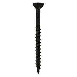 #8 x 1-5/8" Flat Head Assembly Screws, Phillips Drive Coarse Thread with Nibs and Type 17 Auger Point, Black, Box of Hundred by Quickscrews - Main Image