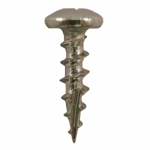 #10 x 1" Pan Head Hinge Edge Screws, Phillips Drive Coarse Thread and Type 17 Auger Point, Nickel, Box of 1 Thousand by Quickscrews - Alt Image 1