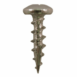 #10 x 5/8" Pan Head Hinge Edge Screws, Phillips Drive Coarse Thread and Type 17 Auger Point, Nickel, Box of Hundred by Quickscrews - Main Image