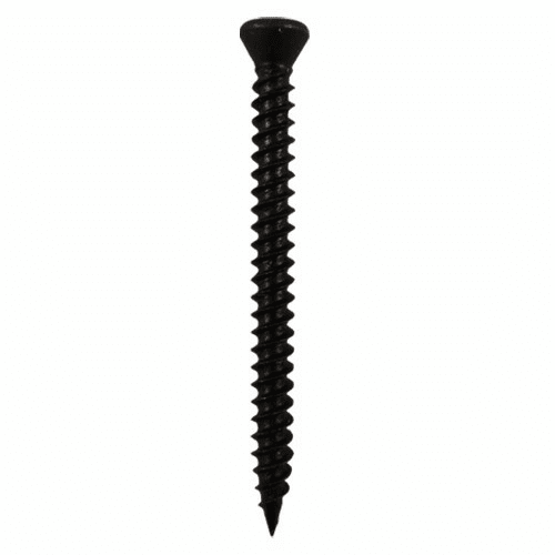 #6 x 1" Trim Head Drywall Screws, Square Drive Twinfast Thread and Twinfast Point, Black, Box of 1 Thousand by Quickscrews - Alt Image 1