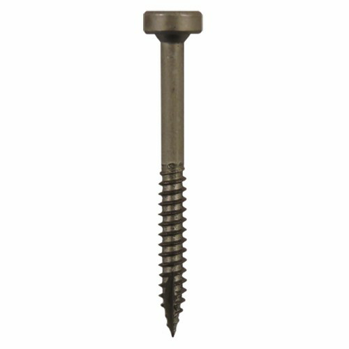 #6 x 1-1/4" Modified Pan Head Face Frame/Pocket-Hole Screws, Square Drive Fine Thread and Type 17 Auger Point, Plain, Box of Hundred by Quickscrews - Alt Image 1