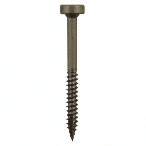 #7 x 1-1/4" Modified Pan Head Face Frame/Pocket-Hole Screws, Square Drive Coarse Thread and Type 17 Auger Point, Plain, Box of Hundred by Quickscrews - Alt Image 1