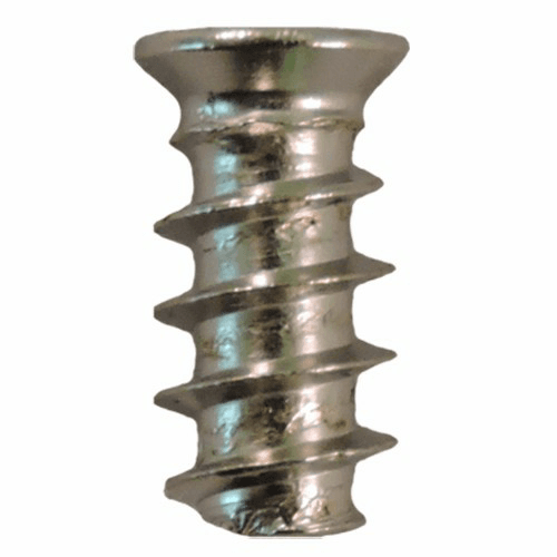 6.3mm x 13mm Flat Head Euro Screws, Pozi Drive Type B Thread and Blunt Point, Nickel, Box of 5 Hundred by Quickscrews - Main Image