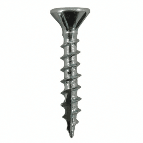 #8 x 1" Flat Head Assembly Screws, Square Drive Coarse Thread with Nibs and Type 17 Auger Point, Zinc, Box of 1 Thousand by Quickscrews - Main Image