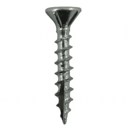 #8 x 1" Flat Head Assembly Screws, Square Drive Coarse Thread with Nibs and Type 17 Auger Point, Zinc, Box of 1 Thousand by Quickscrews - Main Image