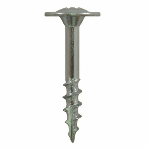 #8 x 1" Large Round Washer Head Drawer Front Adjusting Screws, Square/Phillips Drive Coarse Thread and Type 17 Auger Point, Zinc, Box of 1 Thousand by Quickscrews - Main Image