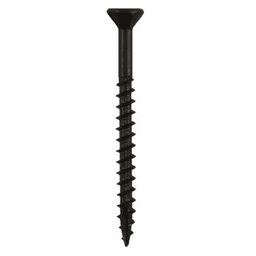 #8 x 1-3/4" Flat Head Assembly Screws, Square Drive Coarse Thread with Nibs and Type 17 Auger Point, Black, Box of 1 Thousand by Quickscrews - Main Image