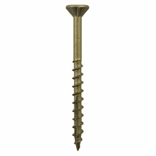 #10 x 6" Flat Head Decking Screws, Square Drive Coarse Thread with Nibs and Double Auger Point, Ultra Guard, Box of 5 Hundred by Quickscrews - Main Image