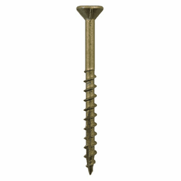 #10 x 6" Flat Head Decking Screws, Square Drive Coarse Thread with Nibs and Double Auger Point, Ultra Guard, Box of 5 Hundred by Quickscrews - Main Image