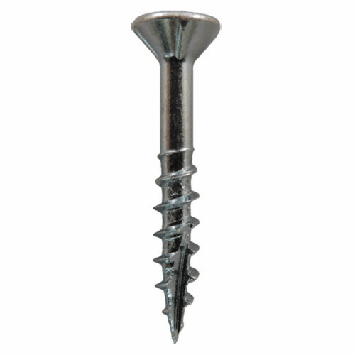 #8 x 1-1/2" Flat Head Assembly Screws, Phillips Drive Coarse Thread with Nibs and Type 17 Auger Point, Zinc, Box of 1 Thousand by Quickscrews - Alt Image 1