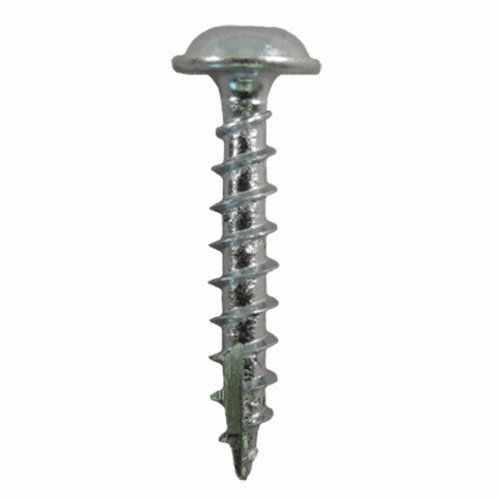 #8 x 2" Round Washer Head Assembly Screws, Square Drive Coarse Thread and Type 17 Auger Point, Zinc, Box of 1 Thousand by Quickscrews - Alt Image 1
