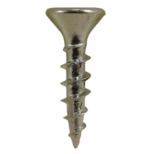 #6 x 1" Flat Head Hinge Edge Screws, Square Drive Coarse Thread and Type 17 Auger Point, Zinc, Box of 1 Thousand by Quickscrews - Alt Image 1