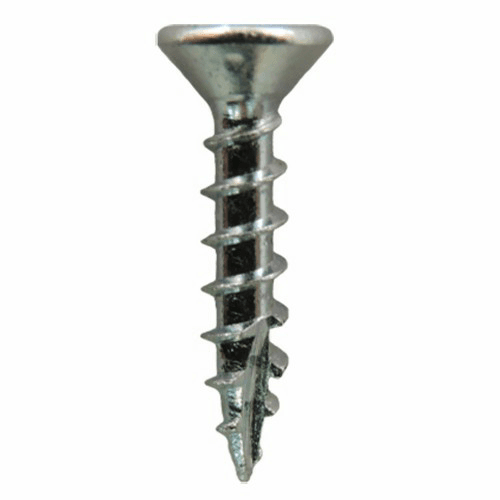 #6 x 3/4" Large Flat Head Hinge Edge Screws, Phillips Drive Coarse Thread and Type 17 Auger Point, Zinc, Box of 1 Thousand by Quickscrews - Main Image
