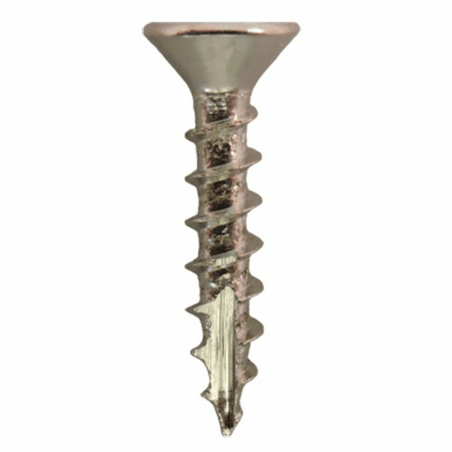 #6 x 3/4" Large Flat Head Hinge Edge Screws, Phillips Drive Coarse Thread and Type 17 Auger Point, Nickel, Box of 1 Thousand by Quickscrews - Main Image