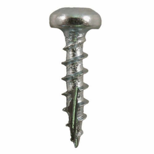 #8 x 3/4" Pan Head Hinge & Drawer Slide Screws, Square Drive Coarse Thread and Type 17 Auger Point, Zinc, Box of Hundred by Quickscrews - Main Image