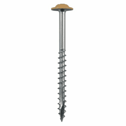 #10 x 3" Round Washer Head Installation Screws, Square/Phillips Drive Coarse Thread and Double Auger Point, Zinc, Box of 1.5 Thousand by Quickscrews - Main Image