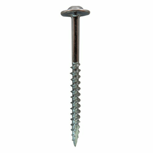 #10 x 3" Round Washer Head Installation Screws, Torx Drive Coarse Thread and Type 17 Auger Point, Zinc, Box of 1.5 Thousand by Quickscrews - Main Image