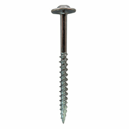 #10 x 3" Round Washer Head Installation Screws, Torx Drive Coarse Thread and Type 17 Auger Point, Zinc, Box of 1.5 Thousand by Quickscrews - Main Image