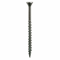 #8 x 1-1/4" Flat Head Assembly Screws, Torx Drive Coarse Thread with Nibs and Type 17 Auger Point, Zinc, Box of 1 Thousand by Quickscrews - Main Image