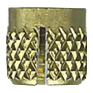 #10-32 x 1/4" brass knurled insert for sink attachment