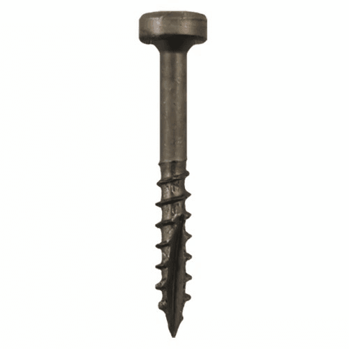 #7 x 1-1/2" Modified Pan Head Face Frame/Pocket-Hole Screws, Square Drive Coarse Thread and Type 17 Auger Point, Plain, Box of Hundred by Quickscrews - Main Image