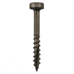 #7 x 1-1/2" Modified Pan Head Face Frame/Pocket-Hole Screws, Square Drive Coarse Thread and Type 17 Auger Point, Plain, Box of Hundred by Quickscrews - Main Image
