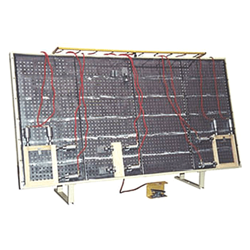 6'''' x 12'''' raised panel door clamping table with pneumatic clamp cylinders and material positioning stops