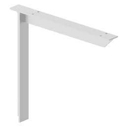 Rakks EH Series 12" Flush Mount Bracket in Clear Anodized Finish front view