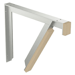 Rakks EH Series 18" Vanity Support Bracket in Mill Finish for ADA Compliant Custom Enclosures