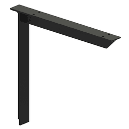 Rakks EH Series 18" Flush Mount Bracket in Black Finish - Heavy Duty Support for Counters up to 30" Deep