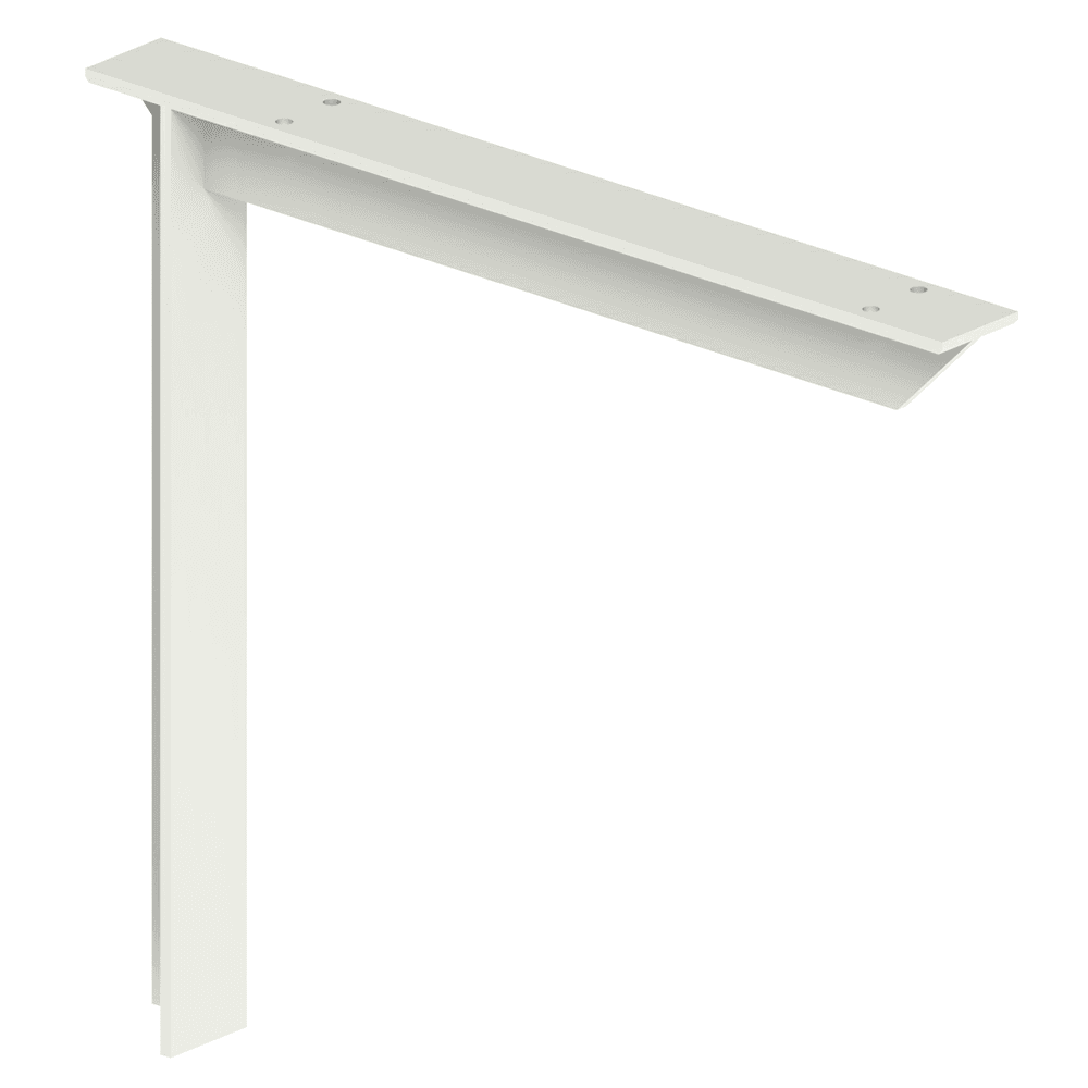 Rakks EH Series Flush Mount Bracket in Off-White/Prime Finish for Counters up to 30" Deep