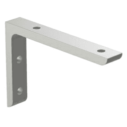 6" Sill Support Bracket, Mill Finish - Structural Aluminum Angle Support - Low Profile Bracing