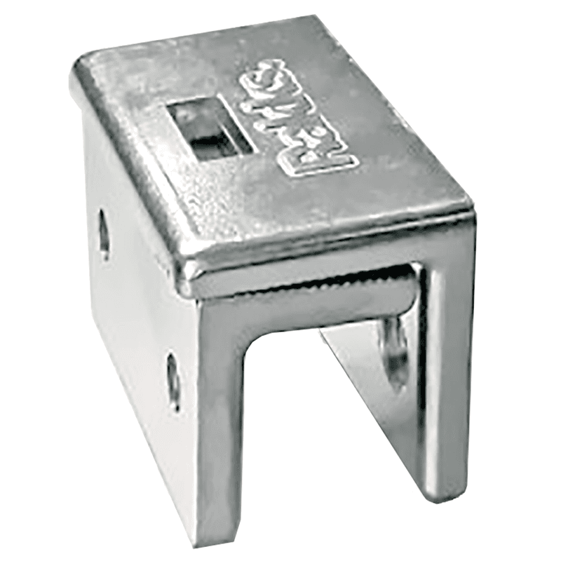 Heavy Gauge Cast Aluminum Bracket with Matching Serrated Surfaces for Secure Installation