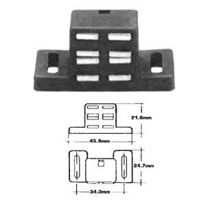 Magnetic Catch, White, 63/64" Width - Main Image