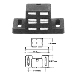 Magnetic Catch, White, 63/64" Width - Main Image