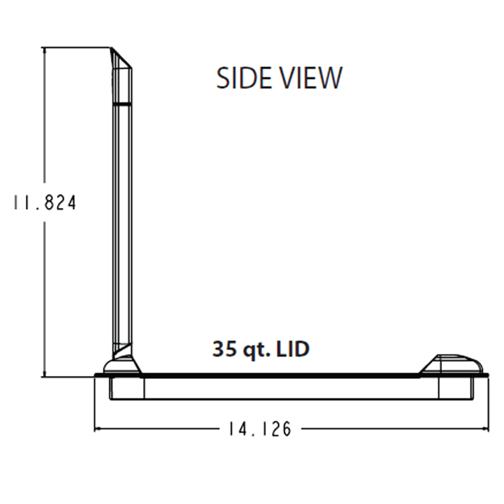 35 QT Waste Container Lid, White - Alt Image 4