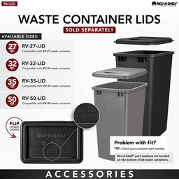 50 Quart Replacement Waste Container, Black Alt 3 - Image