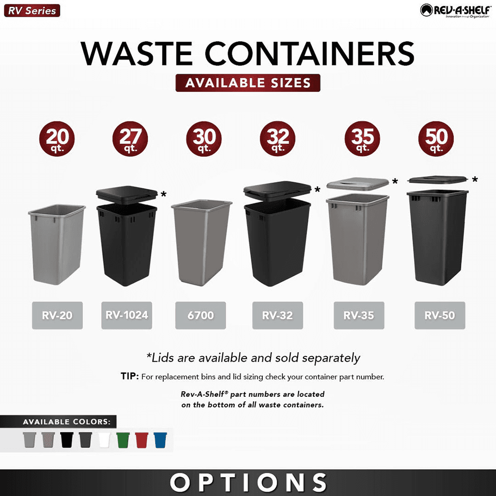 50 Quart Replacement Waste Container, Black Alt 4 - Image