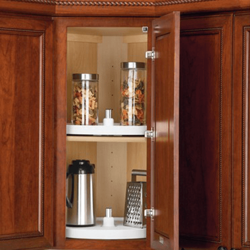 20" Full-Circle Single Shelf Value Line Lazy Susan (No Hardware), White, Bulk (12 Trays) - Alt Image 1