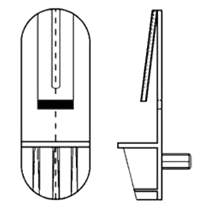 Rev-A-Shelf 1/4" Plastic Locking Shelf Clip for 3/4" Shelves, White Finish - ABS construction, ideal for movable furniture