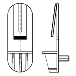 Rev-A-Shelf 1/4" Plastic Locking Shelf Clip for 3/4" Shelves, White Finish - ABS construction, ideal for movable furniture