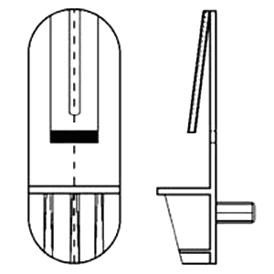 Securely lock 3/4" shelves with Rev-A-Shelf's Plastic Locking Shelf Clip