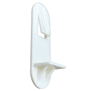 5mm Plastic Locking Shelf Clip with White Finish