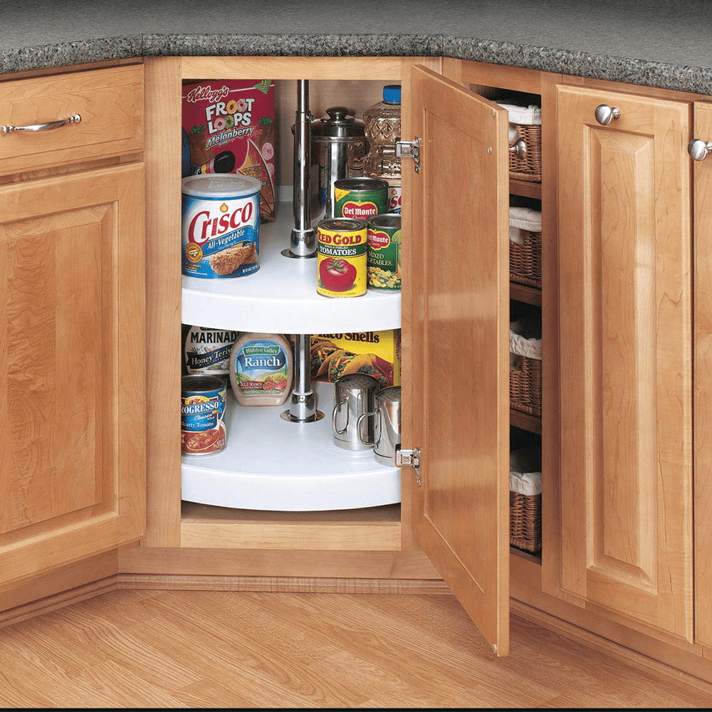 18" Full-Circle 1 Tray Value Line Lazy Susan, White - Alt Image 2