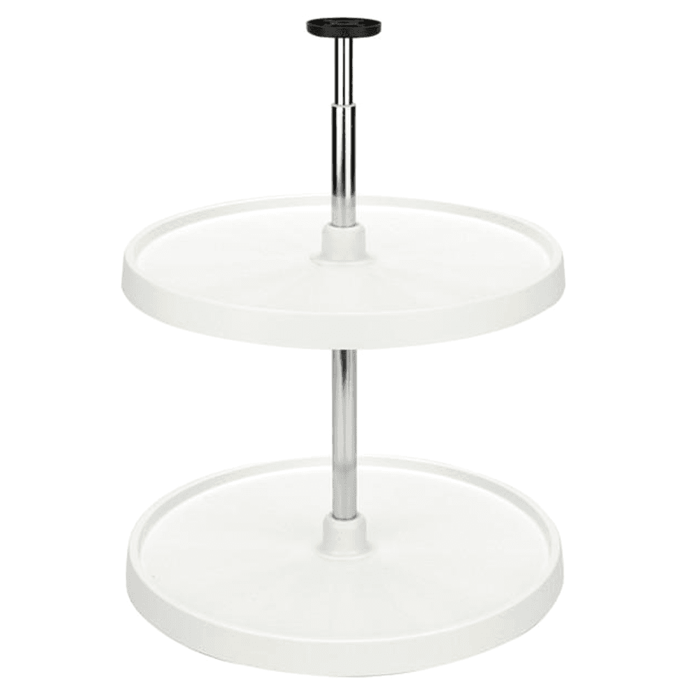 20" Full-Circle 2 Tray Value Line Lazy Susan, White - Main Image