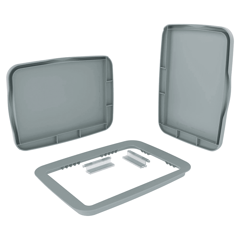 35/50 QT Waste Container Lid, Gray Alt 5 - Image
