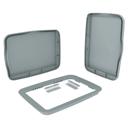 35/50 QT Waste Container Lid, Gray Alt 5 - Image